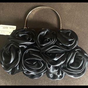 Handmade Satin Rose Evening Bag